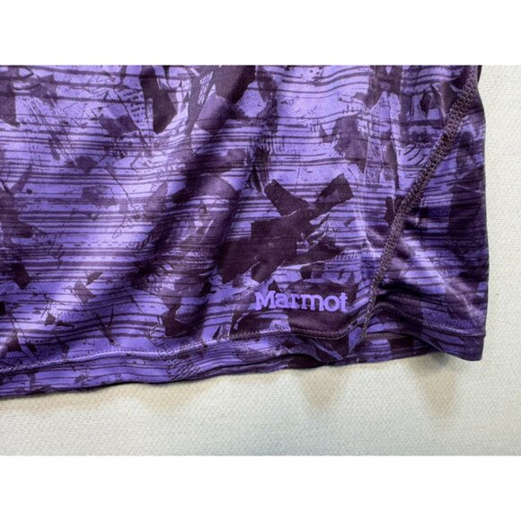Marmot Womens Athletic Top Sze M Purple Crystal Short Sleeve Activewear Outdoors - Picture 5 of 11